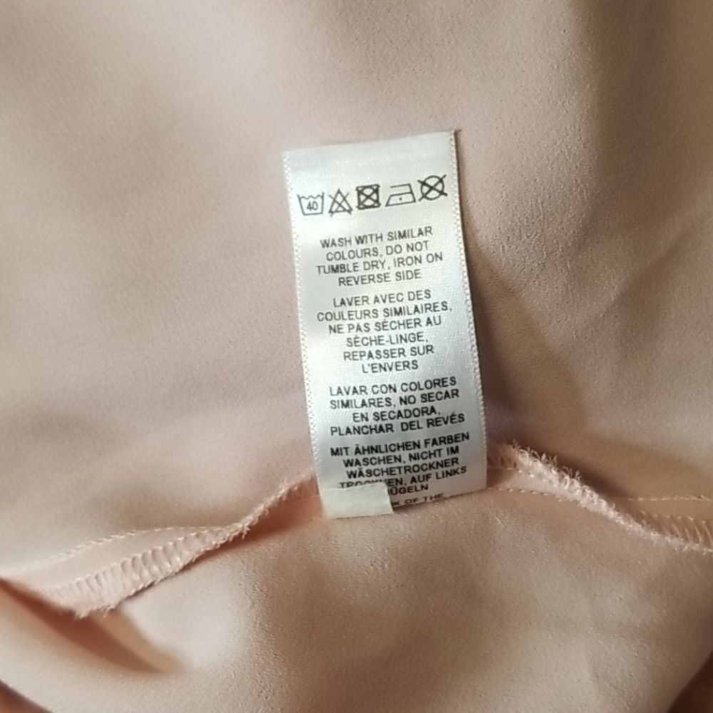 Asos Iridescent Rose Gold Pink Polkadot Dress 14 - Picture 6 of 7